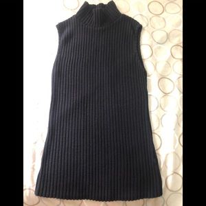 Shoulder Shortless  Turtle Neck Sweater